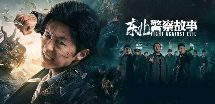 露天电影海报墙主视觉，松石绿墙面挂满沙白边框的放映海报